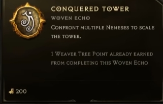 last epoch conquered tower effect description